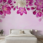 Wall murals Purple flowers on a branch