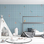 Wall murals Grid with cartoon characters