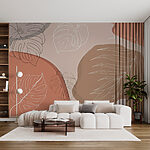 Wall murals Earthy tones meet styled simplicity