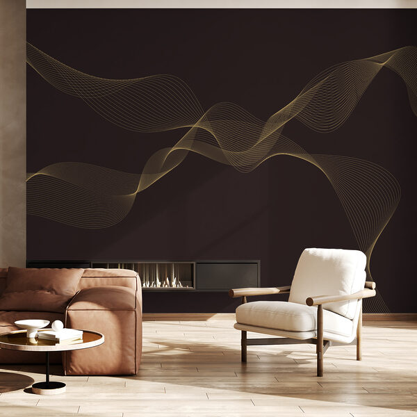 Wall murals Elegant waves of subtle light