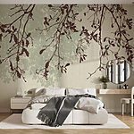 Wall murals Tree branches with leaves