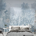Wall murals Drawing of plants and trees