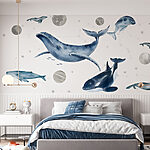 Wall murals Group of whales and fish