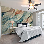 Wall murals Colorful waves in a pattern