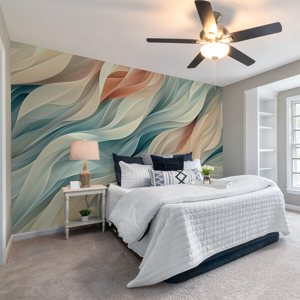 Wall murals Colorful waves in a pattern