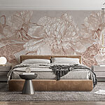 Wall murals Sepia tones bloom in grace.