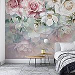 Wall murals Painting of flowers on a surface