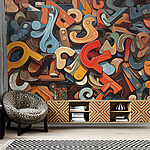 Wall murals Pile of colorful letters