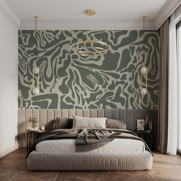 Wall mural Abstract swirls merge in harmony