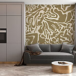 Wall murals Brown and white pattern