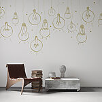 Wall murals Line of light bulbs