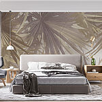 Wall murals Bronze Tropical Leaves Abstract