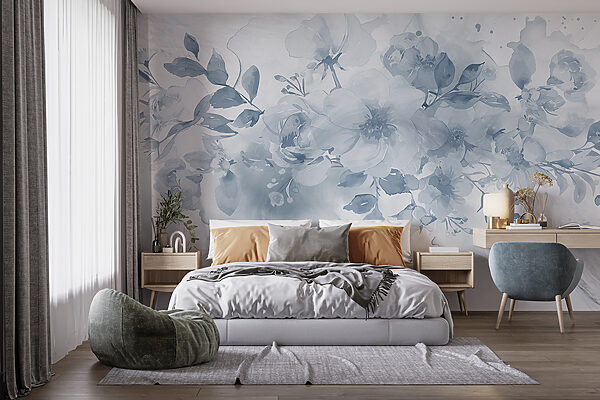 Ethereal Floral Watercolor Dreamscape Wall murals Ethereal Floral Watercolor Dreamscape