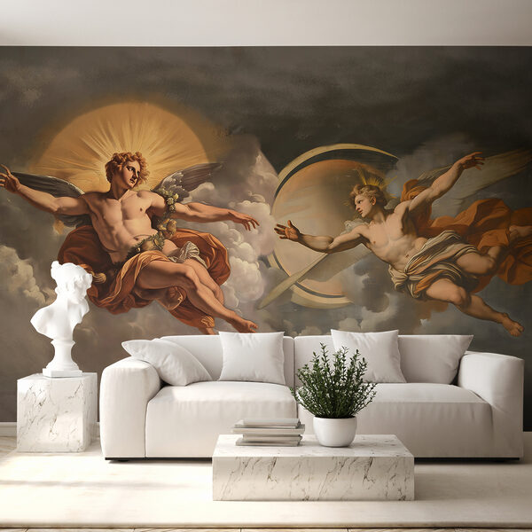 Painting of angels in the sky Wall murals Painting of angels in the sky