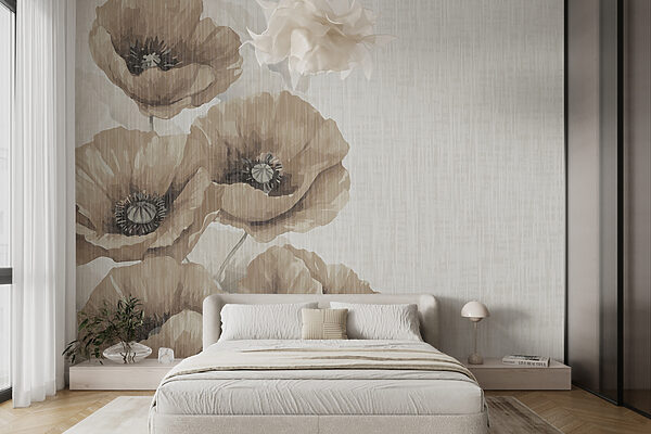 Delicate blooms in serene hues Wall murals Delicate blooms in serene hues