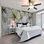 Wall murals Pale blooms emerge from the mist.