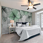 Wall murals Elegant Green Floral Watercolor