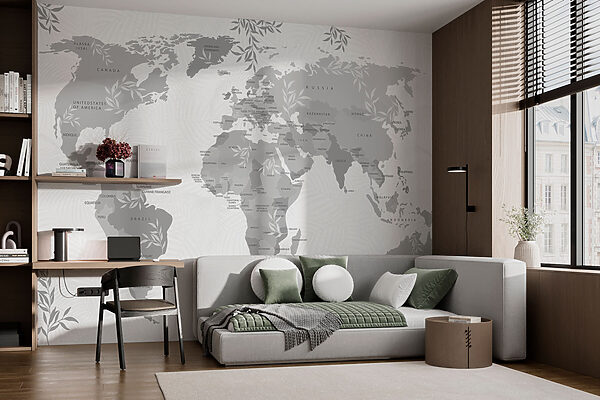 Wall mural Wall mural Map of the world (SKU: w08211v2)