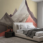 Wall murals Group of mountains with red hills