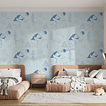Wall murals Pattern of animals and mountains