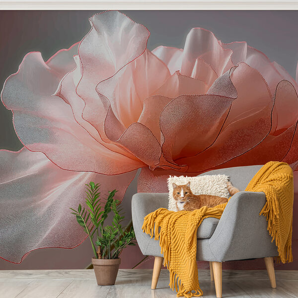 Soft hues embrace graceful petals Wall murals Soft hues embrace graceful petals