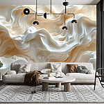 Wall murals Creamy Waves in Surreal Landscape