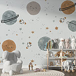 Wall murals Pattern of planets and rockets