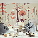 Wall murals Group of animals in the woods