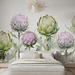Wall murals Group of artichokes with leaves