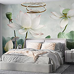 Wall murals Lotus blossoms serene in muted hues.