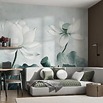 Wall murals Lotus flowers in serene elegance.