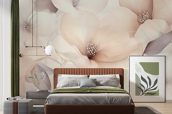 Elegant blooms in graceful dance Wall murals Elegant blooms in graceful dance