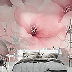 Wall murals Soft pink blossoms in bloom