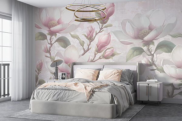 Elegant Magnolias in Bloom Wall murals Elegant Magnolias in Bloom