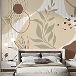 Wall murals Abstract autumn harmony in beige