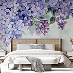 Wall murals Bunch of purple flowers