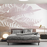 Wall murals Group of feathers on a white background