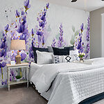 Wall murals Group of purple flowers