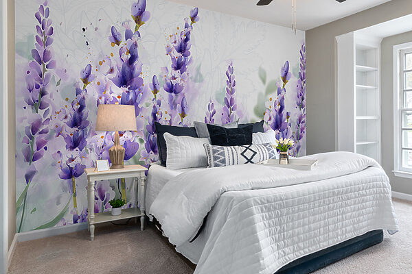 Group of purple flowers Wall murals Group of purple flowers