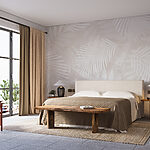 Wall murals White leaves on a light background
