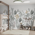 Wall murals Drawing of animals and plants