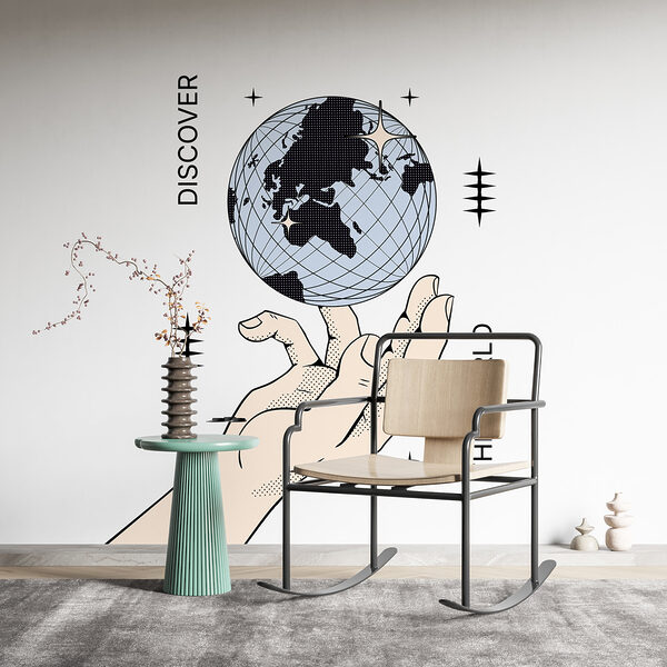 Hand holding a globe Wall murals Hand holding a globe
