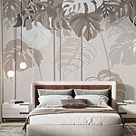 Wall murals Tropical Elegance in Neutral Tones