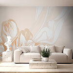 Wall murals Abstract elegance in creamy whispers