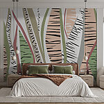 Wall murals Striped patterns meet jungle inspiration