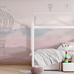 Wall murals Group of hot air balloons in the sky
