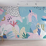 Wall murals Colorful pattern with different shapes and colors