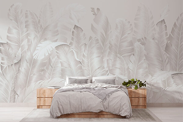 Group of white feathers Wall murals Group of white feathers
