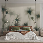 Wall murals Group of flowers with stems