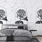 Wall murals Drawing of a rose